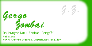 gergo zombai business card